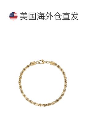 自营adorniaTarnish Resistant 18k Gold Plated Rope Chain Brac