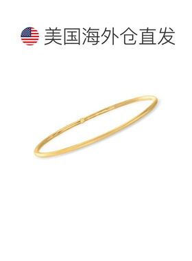 自营Ross-Simons 意大利 14 克拉黄金抛光手镯手链 - 7 英寸 美国