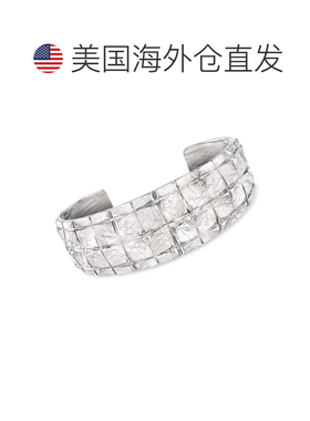 自营Ross-Simons Italian Sterling Silver Square-Pattern Cuff
