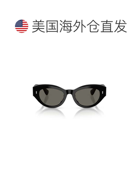 自营oliver peoples0ov5615su猫眼太阳镜，光滑黑色醋酸纤维镜框-