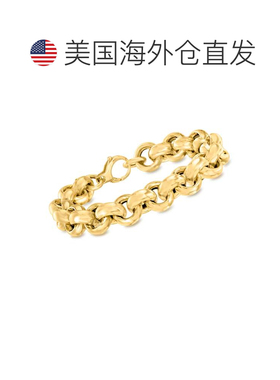 自营Ross-Simons 意大利 14kt 黄金 Rolo-Link 手链 - 8 英寸 美