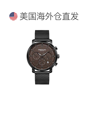 自营Kenneth Cole Men's Classic 42mm Quartz Watch - brown 美