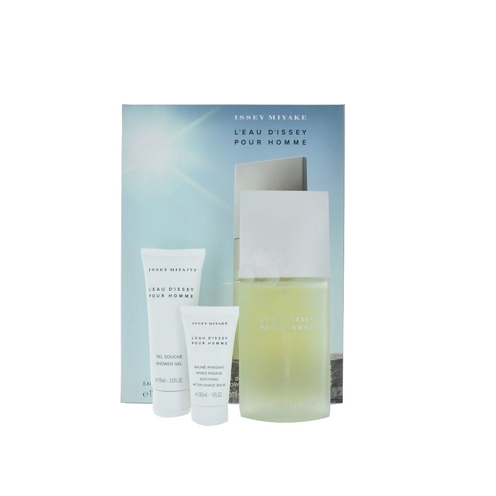 天猫国际美国直购美国直邮三宅一生男士3件礼盒装125ml淡香水沐浴露75ml剃须膏30ml0