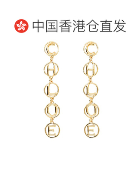 香港直邮耳环 Script 金色