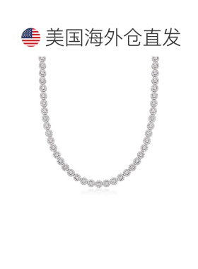 自营ross-simonsRoss Simons CZ Halo网球项链纯银-20英寸 美国奥