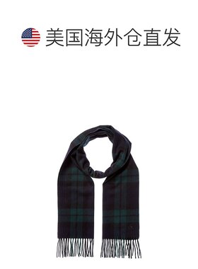 自营brooks brothers布鲁克斯兄弟黑色羊毛和羊绒混纺围 美国奥