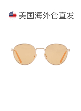 自营Miu Miu Orange Mirror Silver Round Ladies Sunglasses MU