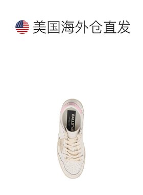 Golden Goose 皮革 Ball Star 运动鞋 - 白色 铂金 兰花粉色 【美