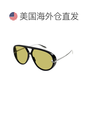 自营bottega venetaBV1274S 002闪亮黑/芥末色-闪亮黑 美国奥莱直