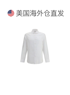 自营Brunello Cucinelli Cotton Men's Shirt - white 美国奥莱直