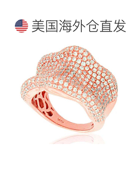 自营Suzy Levian Cubic Zirconia Rose plated Sterling Silver W