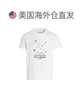 自营Maison Margiela Men's Logo Embroidery T-Shirt - white/bl