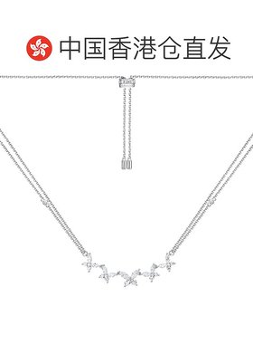 自营APMMonaco双层蝴蝶项链女生925银锁骨情人礼物七夕礼物