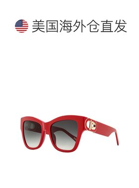 自营Just Cavalli女式方形通道标志太阳镜SJC037 06XX红色54mm-06