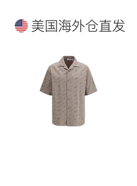 自营off-whiteOff- Viscose Shortsleeve Men's Shirt - beige 美