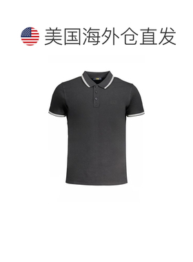 自营Cavalli Class Cotton Men Men's Polo - black 美国奥莱直发