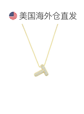 自营 adornia14k镀金铺路泡泡字母项链-金色-t 美国奥莱直发吊坠