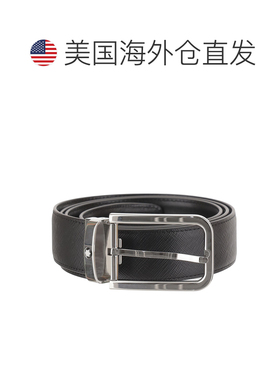 自营mont blanc黑色双面主人椅子皮带-黑色 美国奥莱直发万宝龙