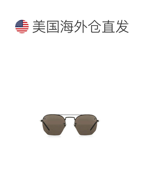 自营saint laurentGeometric Frame Sunglasses With Double Brid