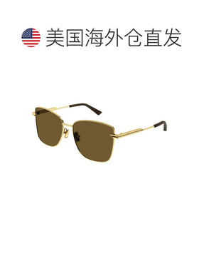 自营bottega venetaBV1237S 002金色/棕色-金色 美国奥莱直发配饰