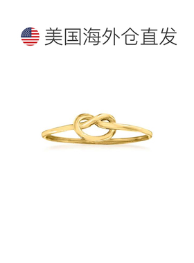 自营 Ross-Simons 意大利 14kt 黄金 Love Knot 戒指 - 黄色 美国