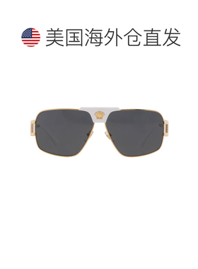 自营Versace深灰色Navigator男士太阳镜VE2251 147187 63-金色 美