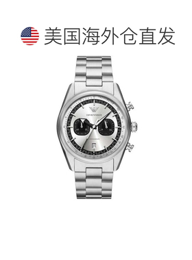 自营Emporio Armani Men's Racer 42mm Quartz Watch - silver 美