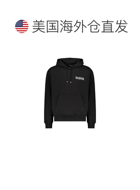 自营Balmain Cotton Men's Hoodie - black 美国奥莱直发