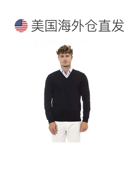自营Alpha Studio Wool Men's Men's Sweater - black 美国奥莱直
