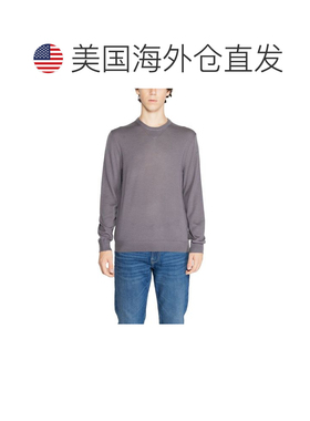 自营Armani Exchange Wool Men's Sweatshirt - gray 美国奥莱直