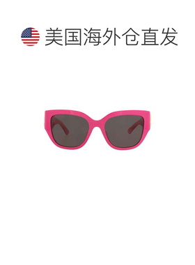 自营balenciaga方形镜框回收醋酸纤维太阳眼镜-粉红色粉红色灰色