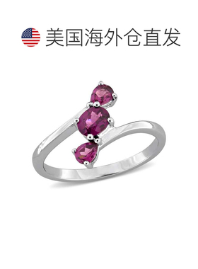自营Mimi & Max Multi-Gem Three Stone Bypass Ring  Sterling S