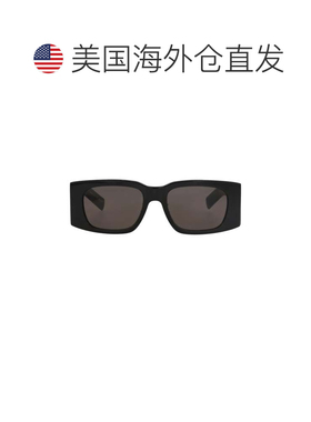 自营saint laurent方形框再生醋酸盐太阳镜-黑色黑色黑色 美国奥