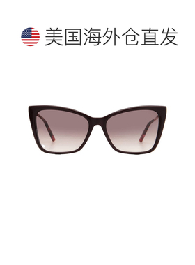 自营Carolina Herrera Brown Shaded Cat Eye Ladies Sunglasses