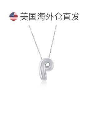 自营simonaSterling Silver, Bubble 'R' Initial Necklace - sil