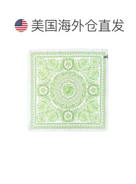 自营Versace Barocco印花真丝围巾-绿色 美国奥莱直发