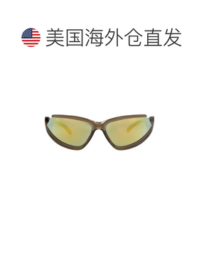 自营balenciagaShield-Frame Bio Injection太阳眼镜-棕色棕色黄