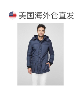 自营Guess Polyester Men's Parka - navy blue 美国奥莱直发