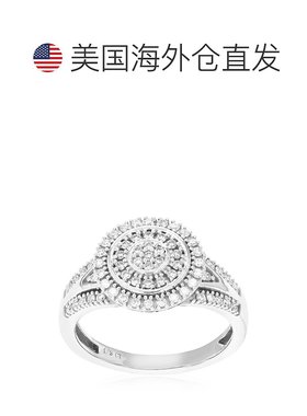 自营vir jewels1/2 克拉 67 颗宝石圆形切割实验室培育钻石订婚戒