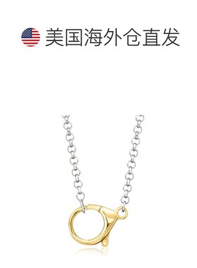 自营ross-simonsRoss Simons纯银和18K金镀银罗罗链龙虾扣项链-18