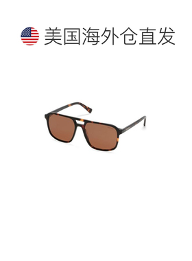 自营Kenneth Cole Injected Men's Sunglasses - brown 美国奥莱