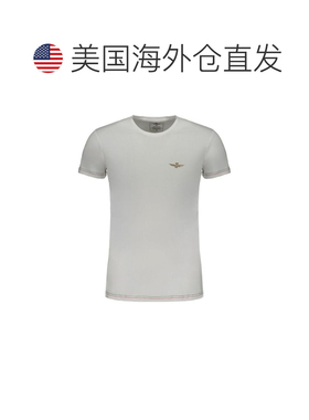 自营Aeronautica Militare Cotton Men's T-Shirt - white 美国奥