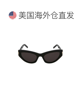自营saint laurent猫眼框架回收醋酸纤维太阳眼镜-黑色黑色灰色
