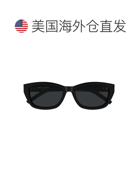 自营saint laurent黑色SL M153 Monogram回收醋酸纤维矩形太阳镜-
