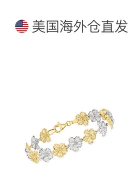 自营 ross-simonsRoss Simons金镀银 花链手镯-7英寸 美国奥莱直