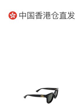 香港直邮潮奢 Gucci 古驰 女士 黑色 GG Big Square 太阳镜 GG182
