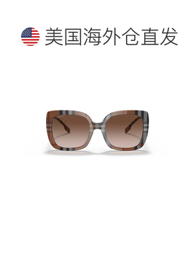 自营burberry0be4323 Large Square Frame Sunglasses - pink 美