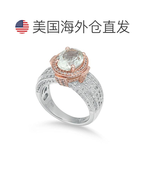 自营Suzy Levian 两色纯银 4.73 cttw 绿色紫水晶戒指 - 绿色 美