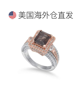 自营 Suzy Levian 纯银烟熏石英 5.9 cttw 戒指 - 棕色 美国奥莱