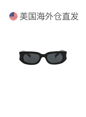自营saint laurent圆框回收醋酸纤维太阳眼镜-黑色 美国奥莱直发